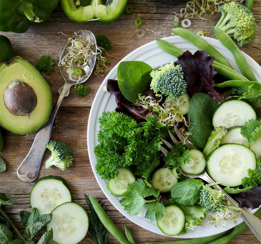 A green salad for a powerful start to the menopause on a fasting vacation at the Grand Hotel Binz on Rügen.